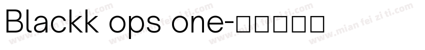 Blackk ops one字体转换